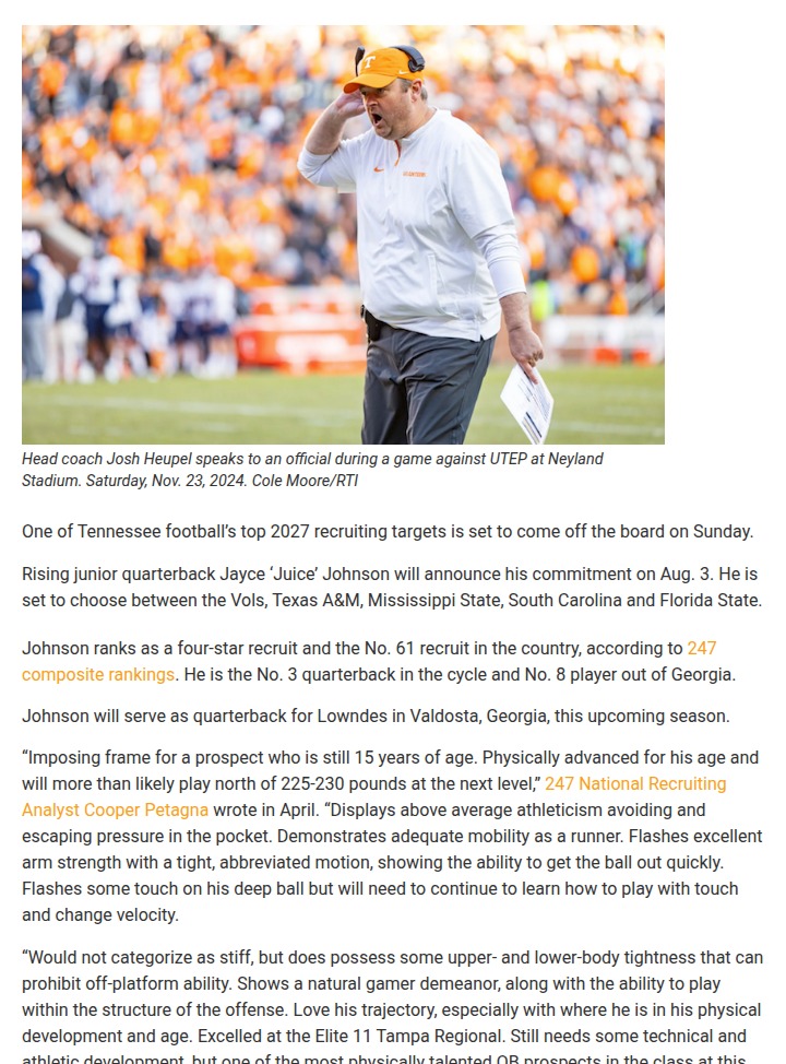 Tennessee’s QB future could change tomorrow