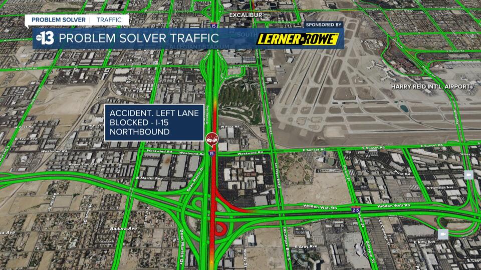 Garbage truck fire jams up I-15 near Allegiant
