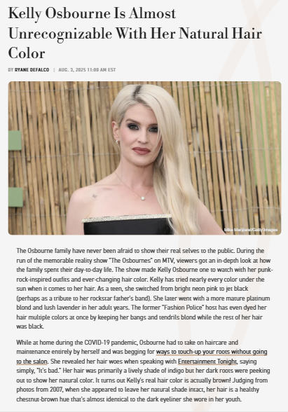 Kelly Osbourne’s Natural Hair Reveal!