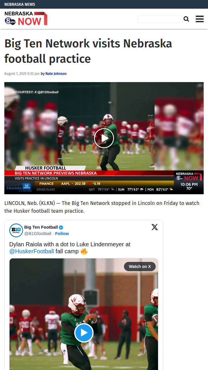 Inside Husker football: BTN’s Lincoln visit