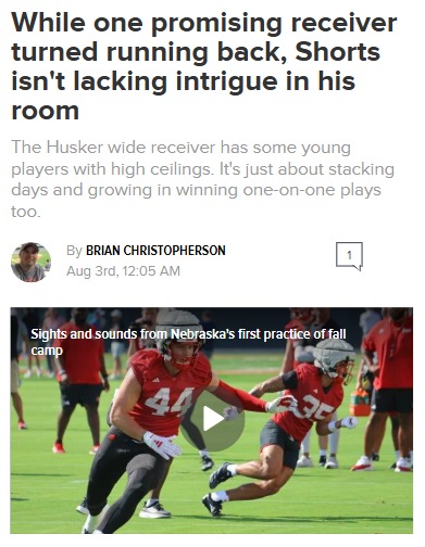 Young Huskers receivers ready to shine