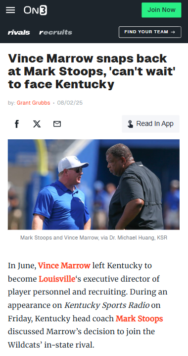Louisville-Kentucky rivalry just got personal