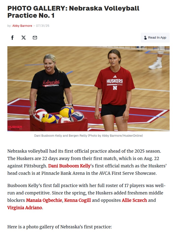 Inside Nebraska volleyball’s first practice