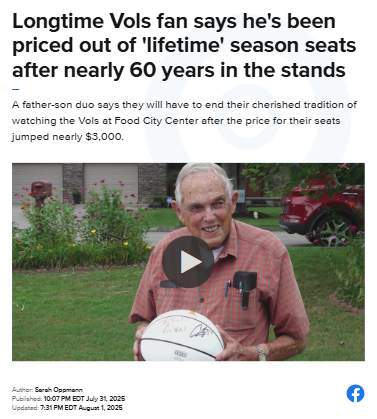 UT ticket hike ends 60-year fan tradition