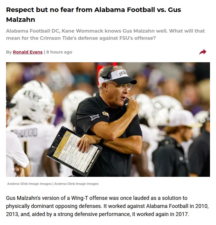 Alabama football faces Malzahn’s tricks again