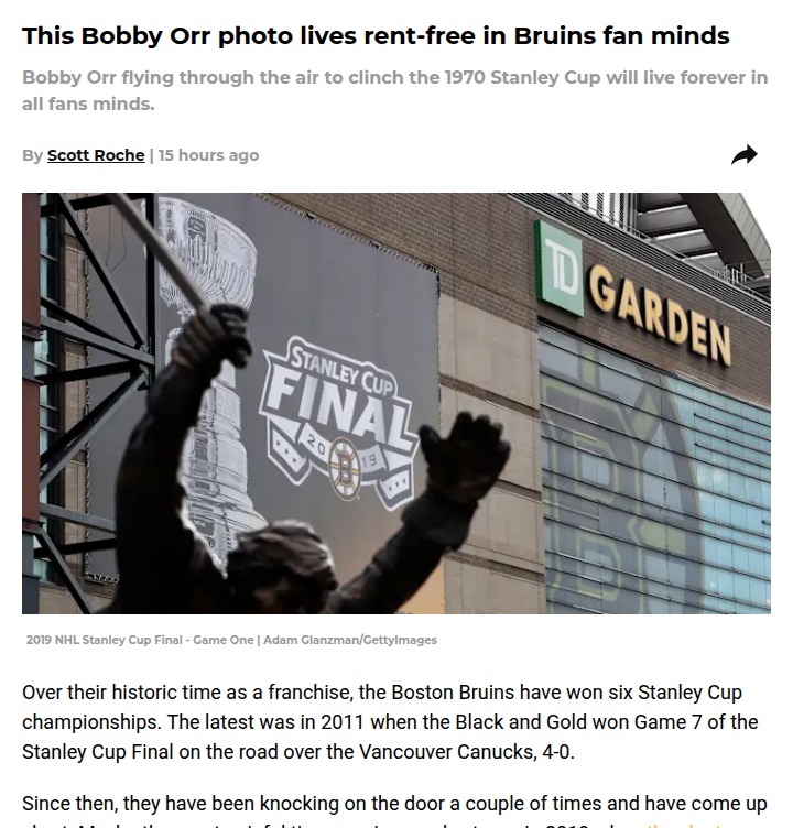 The photo every Bruins fan can’t forget
