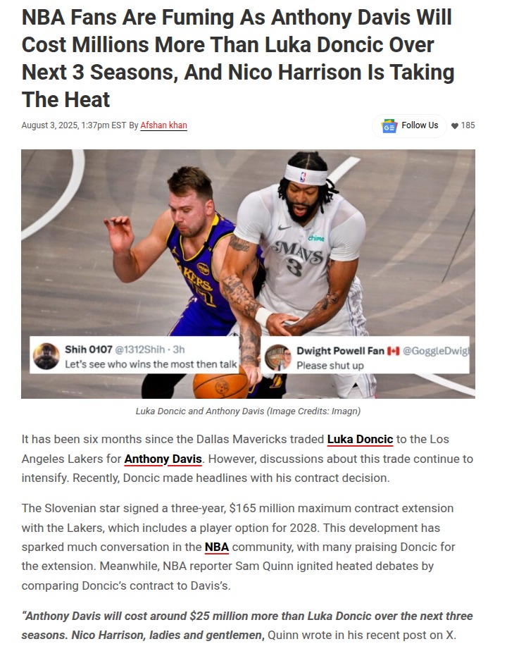 Luka vs AD: Who Won the Blockbuster Trade?