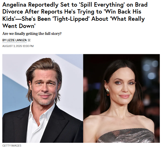Angelina Might Finally Spill on Brad