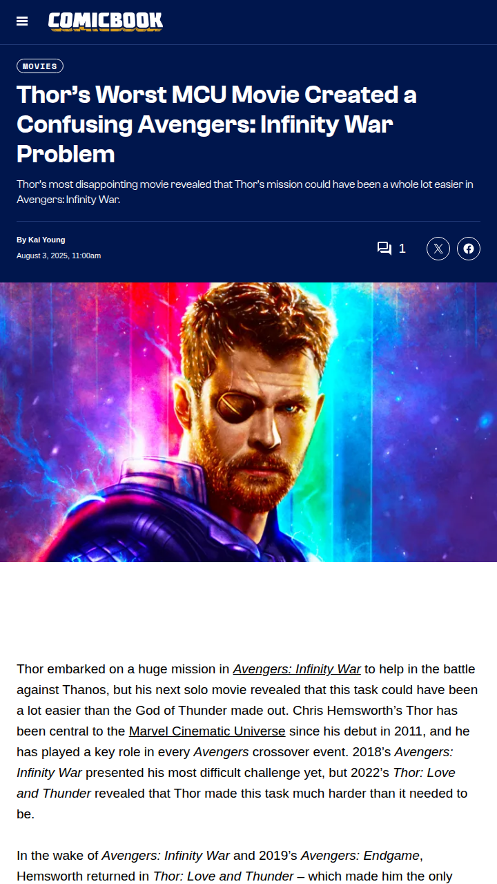 Thor’s Love & Thunder Plot Hole? 🤔