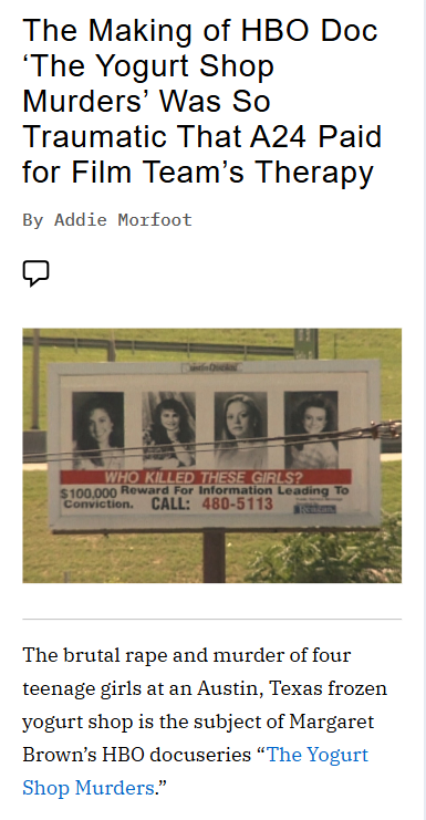 Austin’s Yogurt Shop Murders doc shook its own creators
