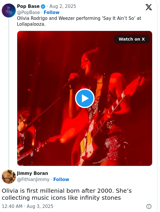 Olivia x Weezer at Lolla?! 🤯