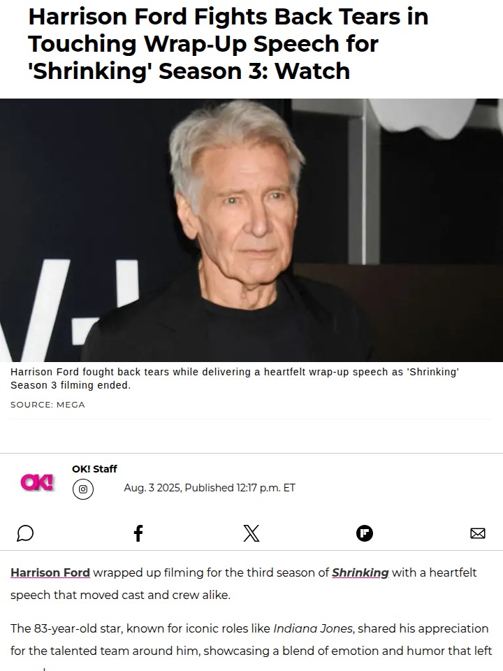 Harrison Ford’s Emotional ‘Shrinking’ Finale 😢