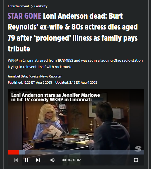 Loni Anderson’s Final Goodbye 💔
