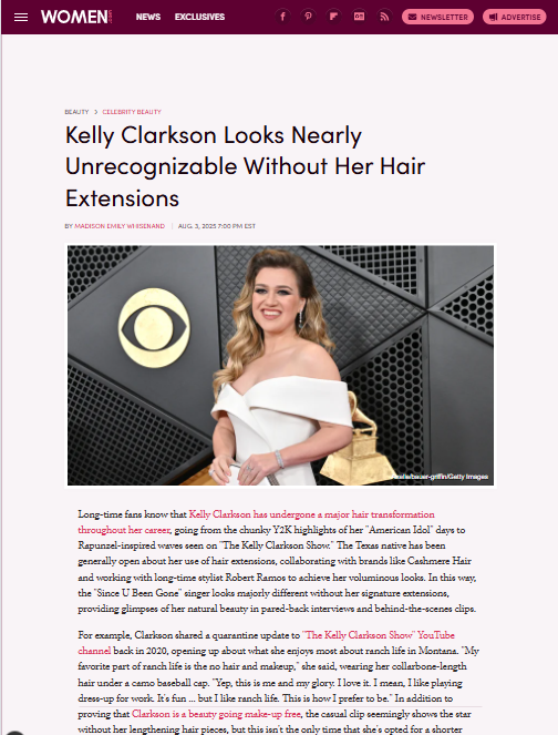 Kelly Clarkson’s Real Hair Reveal!