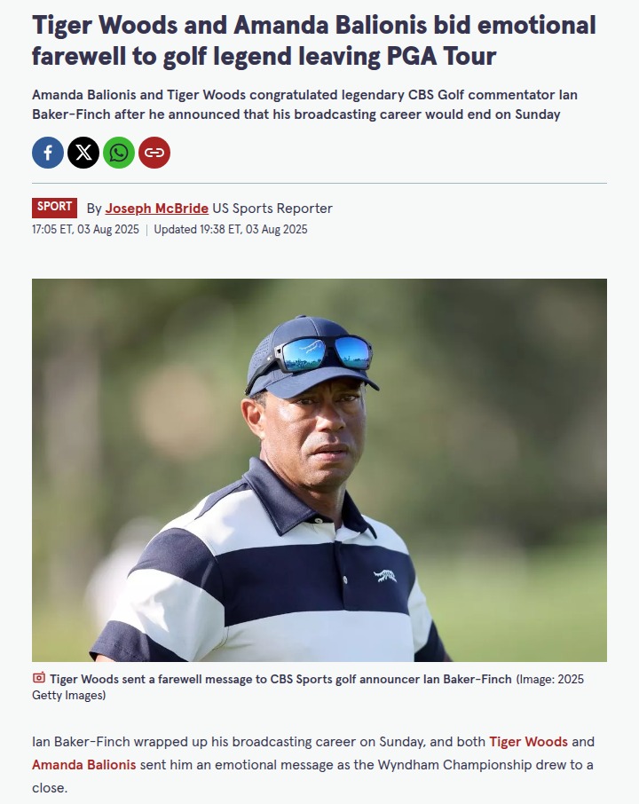 Ian Baker-Finch’s CBS Farewell: Tiger & Amanda React