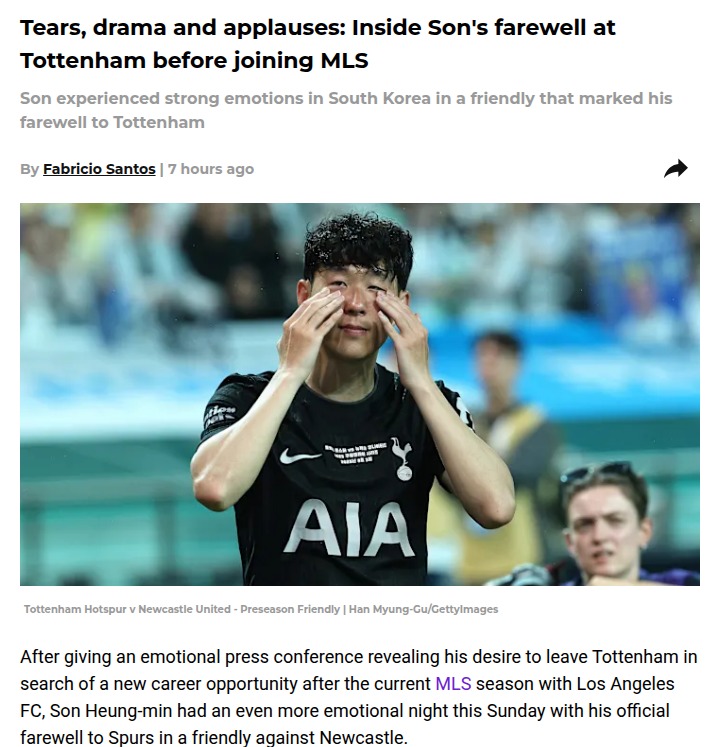 Son’s Emotional Spurs Farewell in Seoul