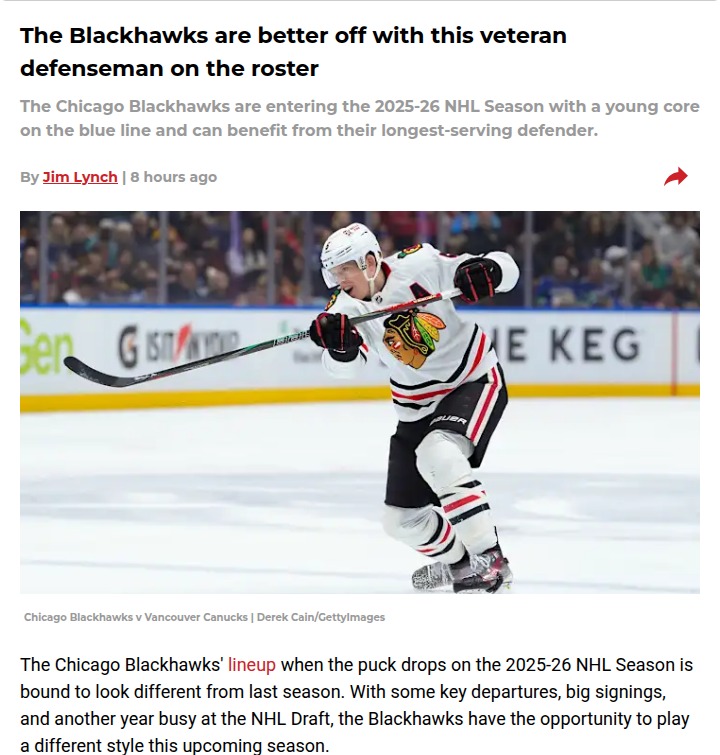 Why the Blackhawks need Connor Murphy