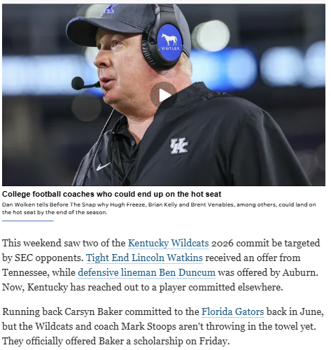 Wildcats Chase Gators’ Star RB Commit