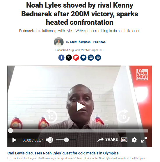 Noah Lyles vs Bednarek: Rivalry Boils Over