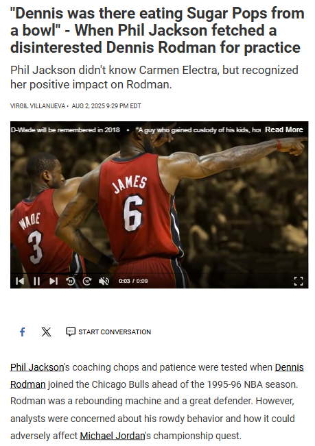 Rodman’s Sugar Pops Practice: Bulls Dynasty Drama
