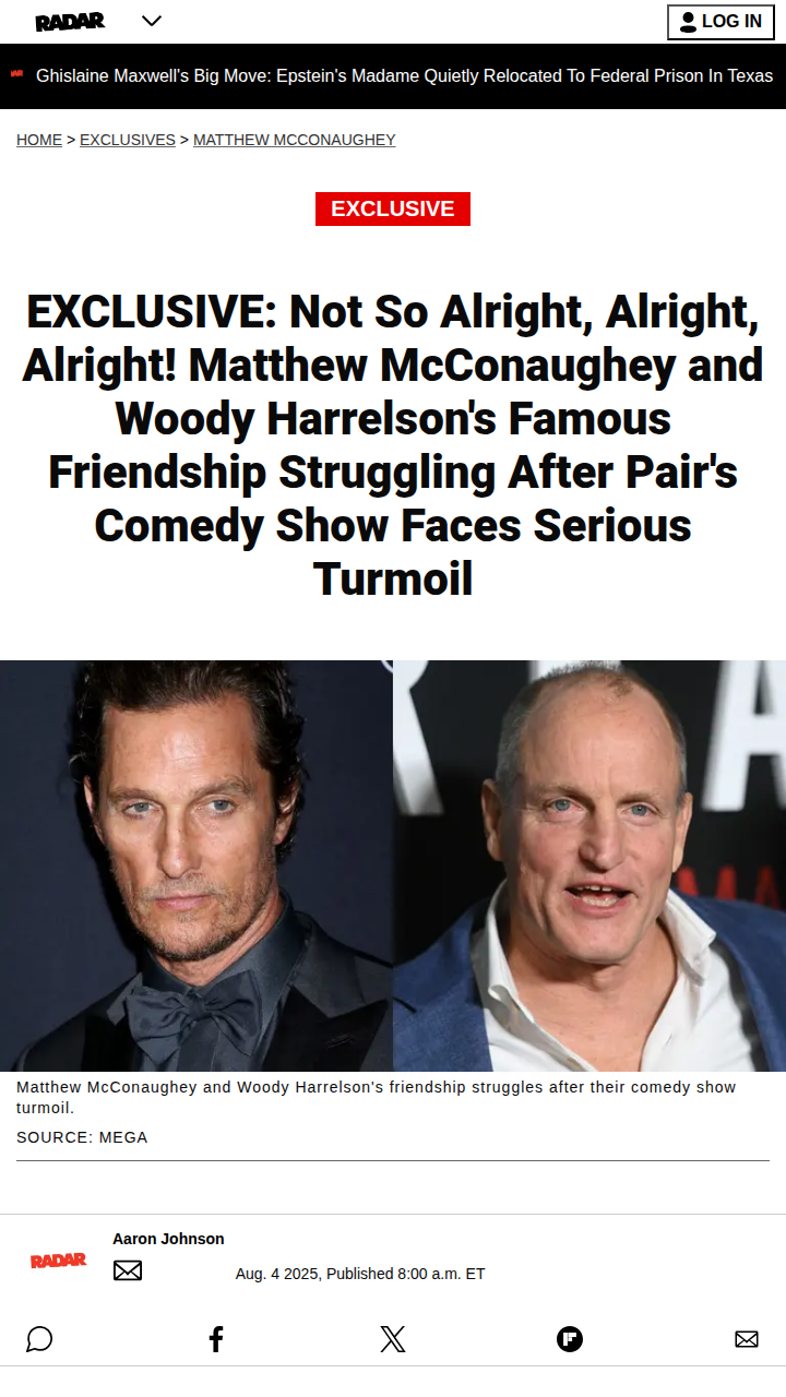 McConaughey & Woody's Bromance on the Rocks? 😱