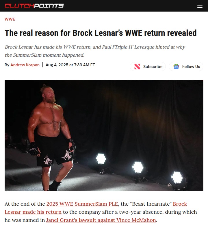 Beast Incarnate Returns: Lesnar vs Cena?