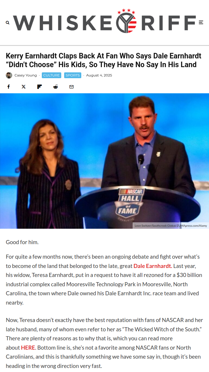 Mooresville’s fight for Dale Earnhardt’s land heats up