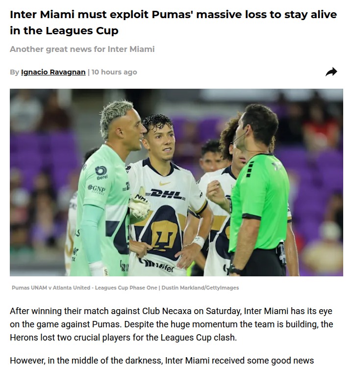 Inter Miami’s big chance: Pumas’ keeper out!