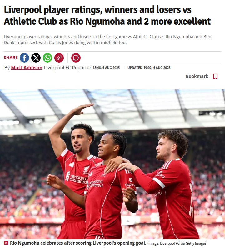 Ngumoha Shines in Liverpool vs Athletic Club
