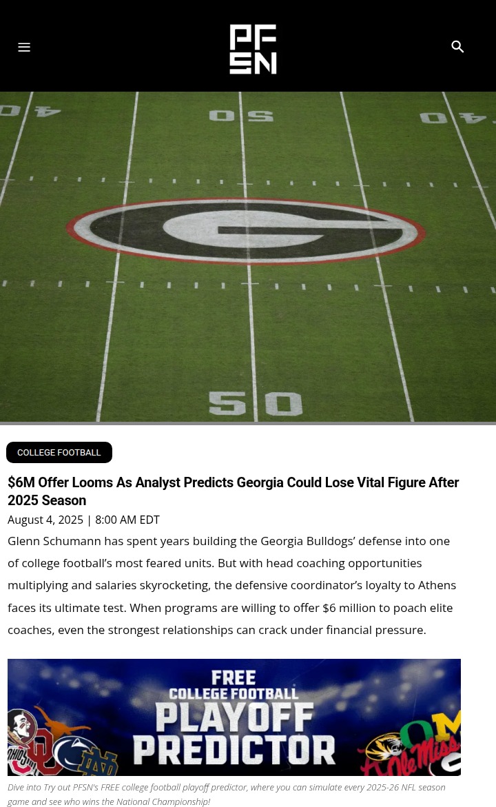 Georgia’s $6M coaching dilemma: Is Schumann next?