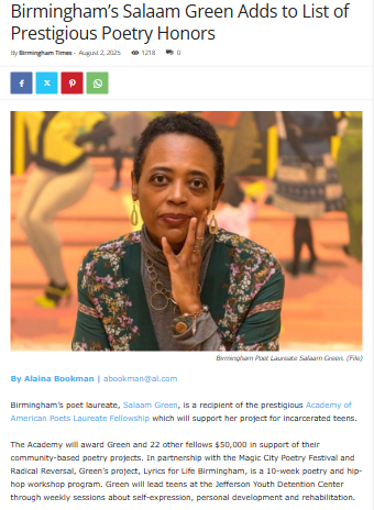 Birmingham poet’s new project uplifts incarcerated teens