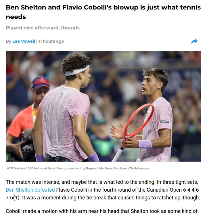Shelton vs Cobolli: New Tennis Rivalry Brewing?