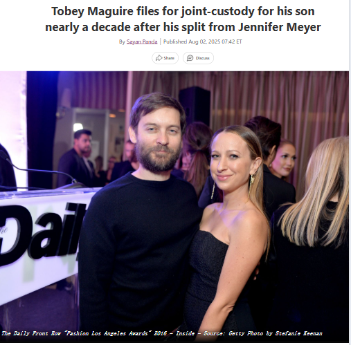 Tobey Maguire & Ex Still Family Goals?