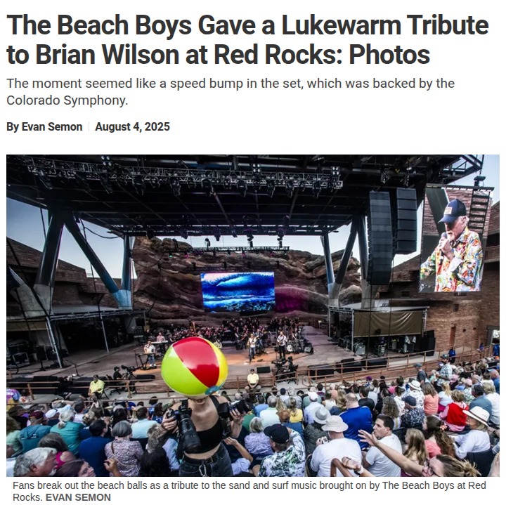 Red Rocks crowd left wanting more from Beach Boys