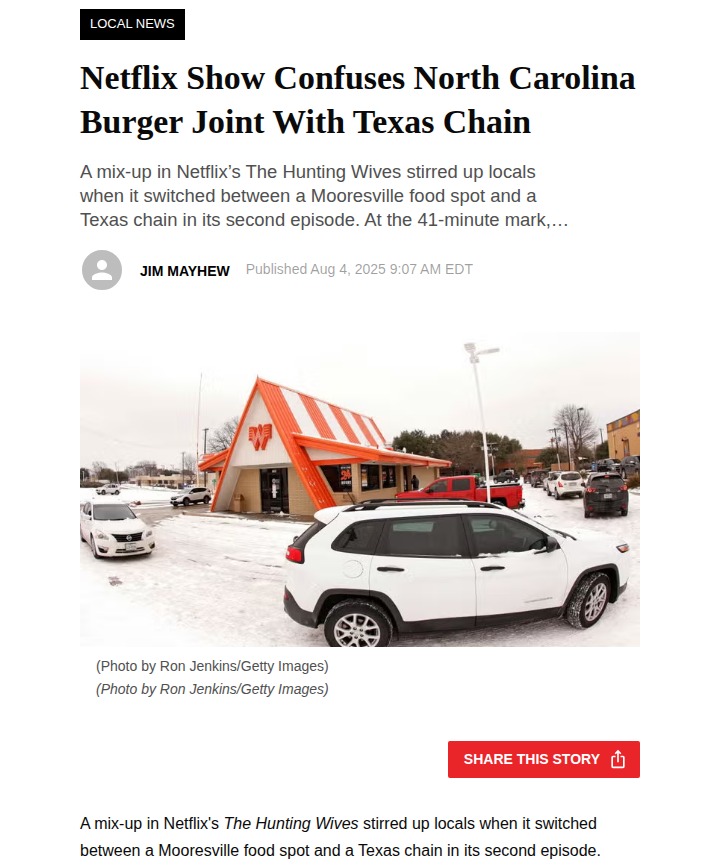 Mooresville burger mix-up on Netflix sparks debate