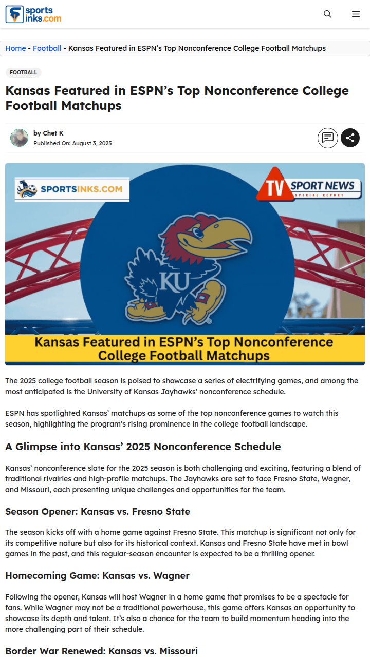 Border War Heats Up: Jayhawks vs. Mizzou