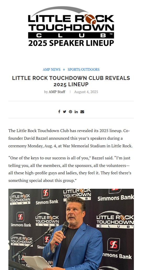 Little Rock’s football legends are coming to town