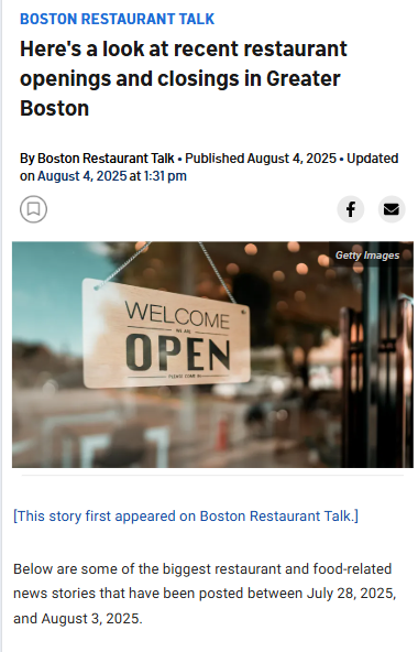 Boston’s dining scene is on the move!