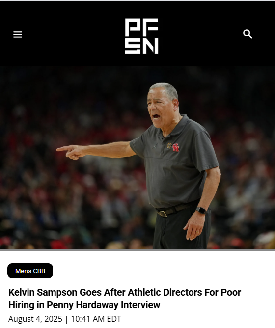 Kelvin Sampson calls out college ADs