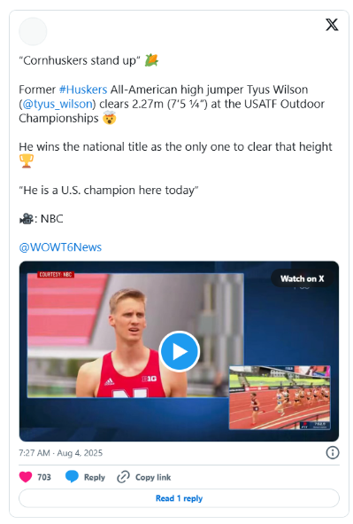 Cornhuskers Stand Tall: Wilson’s High Jump Upset