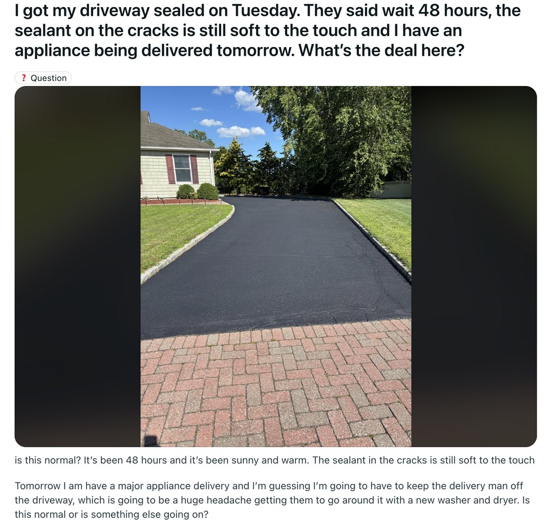 Avoid Driveway Sealants!! Hard to Use & Harmful to Your Health 😦‼️