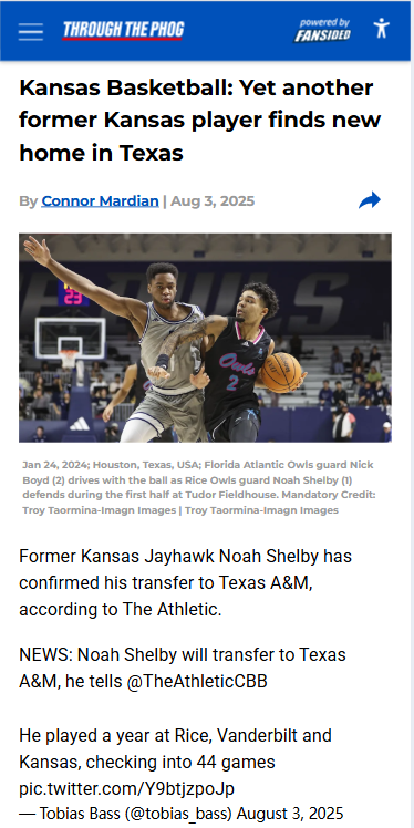 Jayhawk Trio Heads to Texas A&M