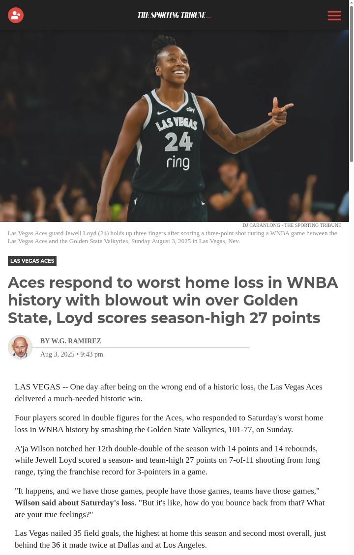 Aces flip the script with record-breaking win