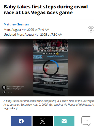 Las Vegas baby’s first steps steal the show