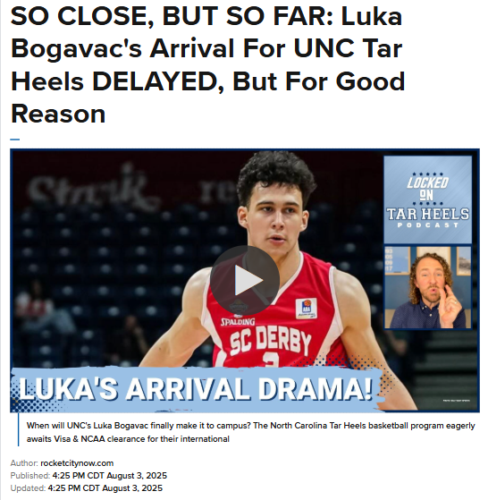 UNC Tar Heels still waiting on Luka Bogavac