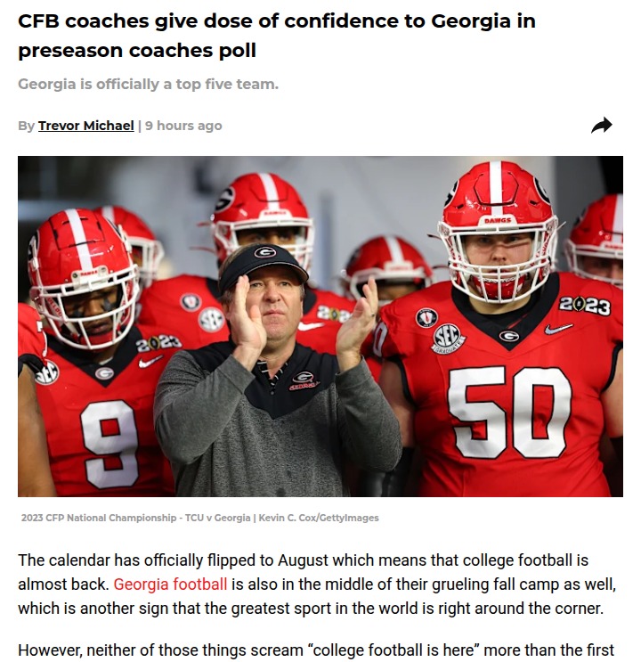 Bulldogs Get Coaches’ Nod in Preseason Poll