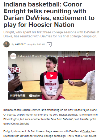 Conor Enright brings grit to Indiana hoops