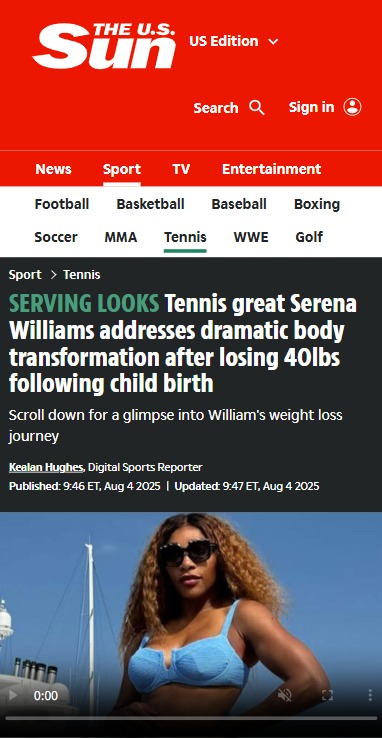 Serena Williams’ Stunning Comeback Shape