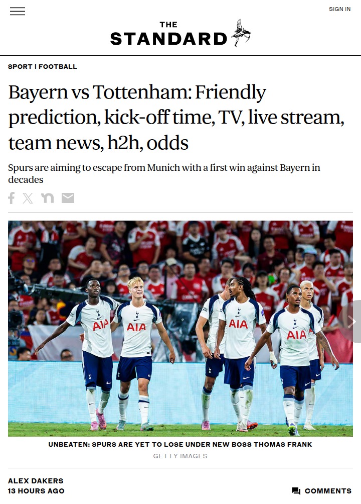 Kane Faces Old Mates: Bayern vs Spurs Preview