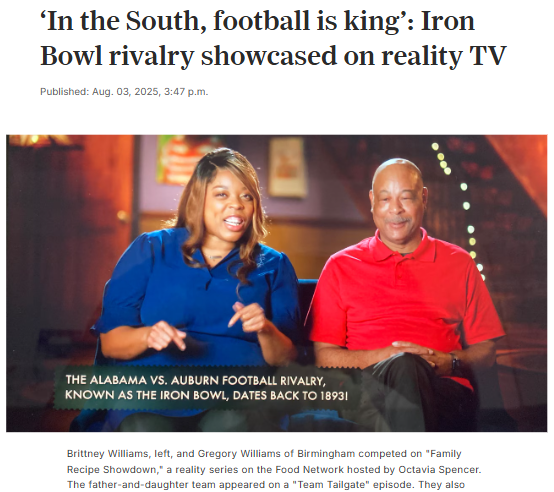 Alabama’s Iron Bowl rivalry heats up the kitchen